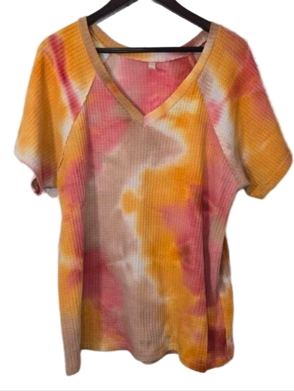 magic fit cute short sleeve tye-dye top